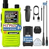 TIDRADIO TD-H3 Plus Ham Radio Bluetooth-headphone-connectable Amateur Radio, Wireless Programming, Airband Receive UK, Walkie Talkies for Adults,Two Way Radio Communication-1 Pack,Green