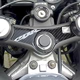 labelbike - Officially licensed sticker Honda 3D gel resin protection for motorcycle fork steering plate Honda CBR 600F 2005 and Honda CBR 600 1999-2002 - CBR Honda logo - White