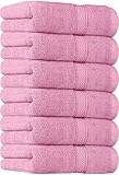 Utopia Towels - Premium Hand Towels - 100% Combed Ring Spun Cotton, Ultra Soft and Highly Absorbent, Extra Large Thick Hand towels 41 x 71 cm, Hotel & Spa Quality Hand Towels (6-Pack) (Pink)