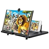 18 Inch Mobile Phone Screen Magnifier, Pull-out HD Screen Amplifier, Eye Protection 3D Screen Expander for Videos & Movie, Screen Enlarger for All Mobile Phones (Black)