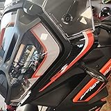 labelbike - 3D Stickers Motorcycle Front Decorations and Protections in Resin compatible with KTM 1290 Super Adventure S 2021-2024 Color Carbon Orange White