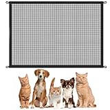 Stair Gate, 110x72cm Mesh Stair Gate For Dogs, Retractable Baby Gate, Puppy Gates Indoor No Drilling, Portable Dog Gate, Dog Fence, Convenient Stair Gate For Pets Kids
