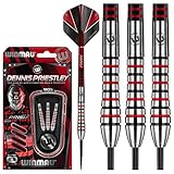WINMAU Champions - Dennis Priestley 23g Tungsten Steeltip Darts Set with Flights and Prism Shafts (Stems)