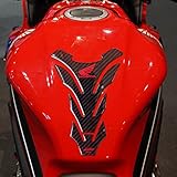 labelbike - Officially Licensed Honda Tank Pad 3D gel resin Sticker Motorcycle Tank Protection - carbon effect and Red Honda Logo