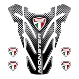 BLACK DOVES GRAPHICS Resin adhesive tank protector, Monster theme, Waterproof, 150 mm X 170 mm, Compatible with Ducati MONSTER 696 796 821 1100