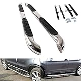 Polished Chrome Stainless Steel Side Step Skirt Rail Protection Guard Bar Running Board Kit For 2007-12 CR-V MK III