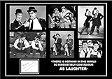 A4 Poster Oliver Hardy & Stan Laurel Signed Autographed (Copy) Vintage Photograph (21cm x 30cm) Print
