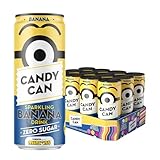Candy Can, Minions, Banana Candy, Fizzy Drink, Nostalgic American Soda Flavours, Despicable Me, Sugar Free, Sparkling Pop Cans (12 x 330ml)
