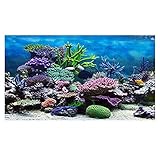 AN Fish Tank Poster Coral Aquarium Background Underwater Poster Tank Background Stickers for Fish Tank 61 * 30cm