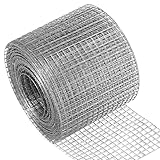 Jordbrux Galvanized Wire Mesh - 100mm x 6m Rodent Proofing Wire Metal Mesh, Welded Rat Mesh to Stop Rodent Animals, Mice & Mouse Access, for Filling In Gaps Around The Home & Garden