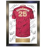 Premiership Winners Liverpool 2025 Limited Edition Diogo Jota Signed A3 Shirt Reproduction Autograph Poster Print Display (Frame Size 460 x 340mm) Display No163