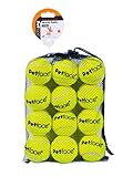 Petface Super Tennis Balls For Dogs, Throw and Fetch, Outdoor Exercise (Pack of 12)