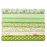 E&EY Fat Quarters Quilting Fabric Bundles 49 X 51 cm 19” x 20” inches, for Patchwork Sewing Crafting Print Floral (Green)
