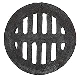Homoyoyo Cast Alloy Round Drain Grate Gully Grid Cover, Round Drain Cover, Cast Iron Floor Drain Floor Gutter Cover Drain Downspout Guard Sink Strainer with Built-in type for Drainage Roadside