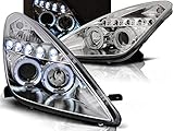Headlights compatible with Toyota Celica T230 1999 2000 2001 2002 2003 2004 2005 GV-1579 Front Lights Car Lamps Headlamp Headlamps Driver And Passenger Side Set Headlight Assembly Angel Eyes Chrome