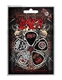 Slayer Guitar Picks Demonic Band Logo Official Set Of 5 One Size