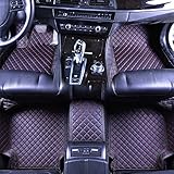 SOGY Leather Car Floor Mats All-weather Protection Non-Slip Waterproof for TOYO-TA Celica 2000-2005 Front and Rear Car Leather Mat Carpets Liners,D.Black Red