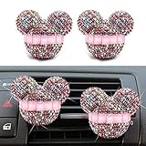 2Pcs Mickey Mouse Car Fragrance Air Freshener Auto Vent Perfume Diffuser (Pink)