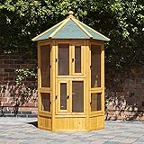 FeelGoodUk Bird Aviary Hexagonal Wooden Bird Flight