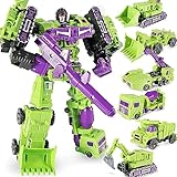 Transform Toys, Combination Toys,Transformer Toy Engineering Devastator Combiner 6 In 1 Metal Alloy Toys Figure Action Car Truck Loader Bucket Model Gift for Kids Boys
