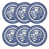 Churchill China Blue Willow Plate 17cm Set of 6