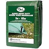 GroundMaster 125gsm Super Heavy Duty Weed Control Fabric - Extra Strong Garden Driveway Green Cover Membrane (1m x 10m)