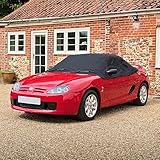 Tailored Convertible Car Half Cover Roof Protector For MG MGF TF With Unique Door Zip