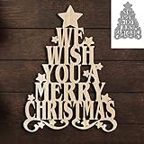 Merry Christmas Tree Metal Die Cuts, Merry Christmas Tree Cutting Dies Cut Stencils DIY Scrapbooking Cards Decorative Embossing Paper Dies for Album Card Making Scrapbooking
