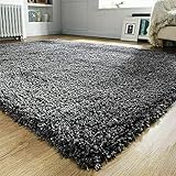 PRIME PLUS EXTRA THICK HEAVY 5CM PILE SOFT SHAGGY RUGS MODERN AREA RUGS BEDROOM HALL RUGS (Dark Grey, 120 x 170cm)