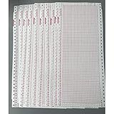 TS Trade 10 Pcs Blank Punch Card 24 Stitch for Brother Singer SReed Knitting Machine