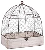 Rayher 46347000 Decorative Aviary, Vintage Bird Cage for Wedding, Crafts and Home Decoration, 25x14x29cm