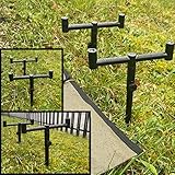 2 ROD BUZZ BAR SET BLACK WITH BAG 2 20-30CM BANK STICKS 2 13CM BARS CARP FISHING