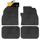 FSW - Tailored Mats - Fits FIAT Qubo 2008-2021 - HEAVY DUTY 3mm Rubber Matting - Anti Slip Mat - Waterproof, Non Slip Car Floor Mat, Fitted with Clips & Anti Slip Backing - 4 Rubber Floor Mat Set