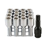 16 x Chrome Tuner Bolts for Citroen Berlingo with Aftermarket Alloy Wheels PN.SFP-16BM22TK+Key261