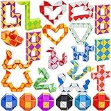 Goldge 24 PCS Magic Snake Cube Fidget Toy for Kids, Party Bag Fillers, Twist Puzzle