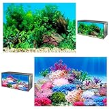 yueXinCh Aquarium Background Underwater Poster Double-sided Pattern Fishbowl Stickers Fish Tank Wall Decorations Sticker PVC Coral Aquarium Decor Backgrounds Underwater Poster 62 * 30 cm