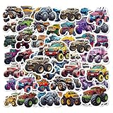 MEMOFYND 100 Monster Truck Stickers, Creative Cartoon Stickers, Interesting Stickers, Diy Luggage And Water Cup Decoration Stickers, Boy Sticker Gifts