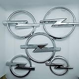 GWWXM Car Emblem for Opel Adam 2012-2019,Front Bonnet Boot Lid Trunk Hood Logo Badge Stickers Decals Sign Replacement 3D Metal Car Tuning Exterior Accessories, self-adhesive-12.8cm