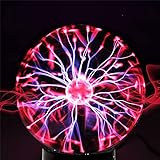 DELIPOP Plasma Ball Magic 6 Inch, Touch Sensitive Glass Lightning Sphere, Crystal Plasma Globe Light, Electric Ball Lamp, Amazing Lamp Decorative for Parties