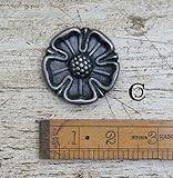 Black Country Metal Works Cast Antique Iron Yorkshire Rose Paperweight