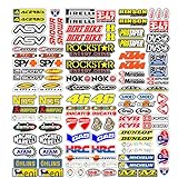 MAS DI VITALE MARIA ditta individuale Motorcycle Stickers Sponsor 113 Pcs Sticker Motocross Graphics Bike MTB Computer Scooter Kit Model Making Vinyl Glossy Pack (36x33 cm)