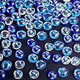 VGOODALL Glass Pebbles Bulk Pack, 120 Glittering Stones for Home Decor, Fish Tank Landscaping, Plant Glass Gems and Table Decorative Beads