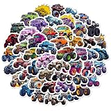 Monster Truck Stickers 50PCS, Waterproof Vinyl Decals for Kids Boys Teens, Fun Off-Road Car Stickers for Water Bottles Laptops Phones Scrapbooks Party Favours