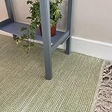 Second Nature Online Pale Green Hush Soft Cotton Rug Hand Loomed and GoodWeave Certified Small 60 cm x 90 cm