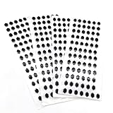 Gloss Black Diamond Grill Stickers for Mercedes A-Class W176 W177 CLA C-Class W205 GLE - Front Sports Grille Accessory with 3D Domed Finish (328 Stickers)