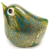 Alice Sturzinger Figurine Little Birds of Inspiration- Murano Glass Bird - in Box (Green Bird)