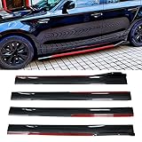 ZFTAP Car Running Boards Side Steps for Land Rover Defender Discovery 3 4 5 Range Rover Evoque Freelander, Anti-collision Car Door Both Side Skirt Guard Pedals, Carbonfiber Red