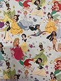 Disney Fabric, Princess and Little Mermaid Fabric, Children's Fabrics, Craft Fabrics, Fabrics, by the Metre, 1 m x 140 cm