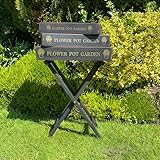 Set 3 Butlers Tray on stand Garden Wooden Trays Vintage French Shabby Chic Style