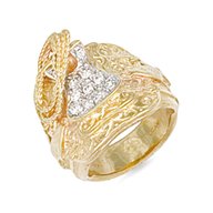 mens gold saddle ring for sale